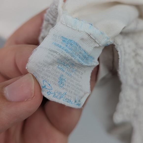 D. Porthault Ivory Pillowcase Gray Lace Trim 100% Combed Cotton - Picture 5 of 5